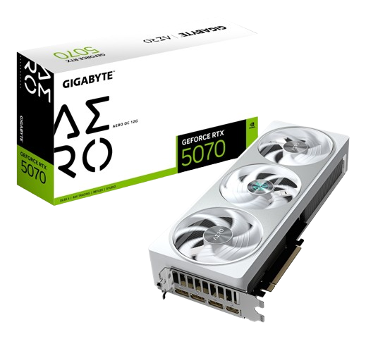 GIGABYTE GeForce RTX 5070 Aero OC 12G, 12GB GDDR7, HDMI, 3x DP